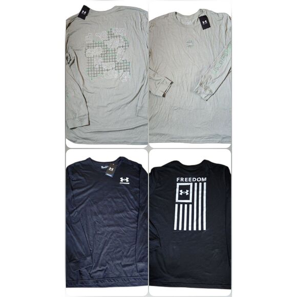 Bundle of 2 Under Armour Men’s XXL Long Sleeve Tees – Black & Green - Picture 1 of 7